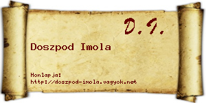 Doszpod Imola névjegykártya
